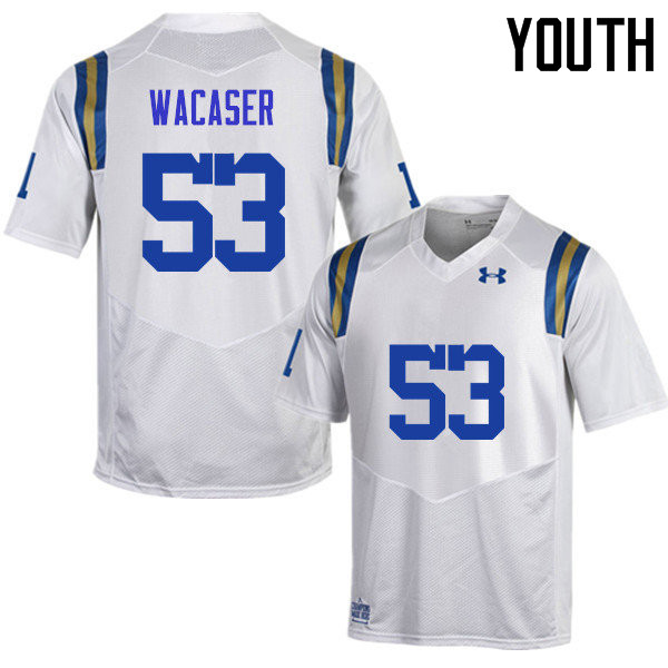 Youth #53 Jax Wacaser UCLA Bruins Under Armour College Football Jerseys Sale-White - Click Image to Close